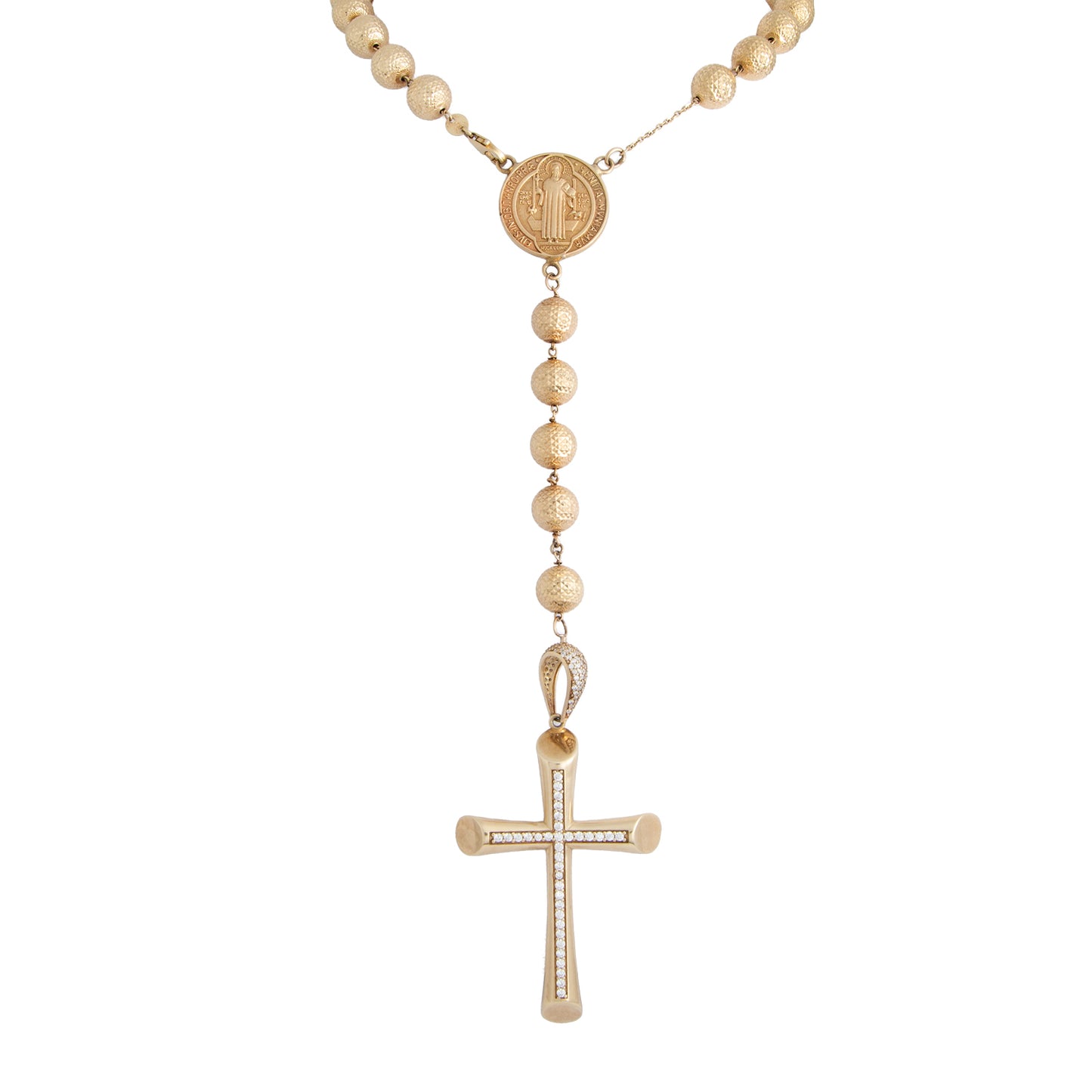 Rosario Con Medalla de San Benito y Cristo