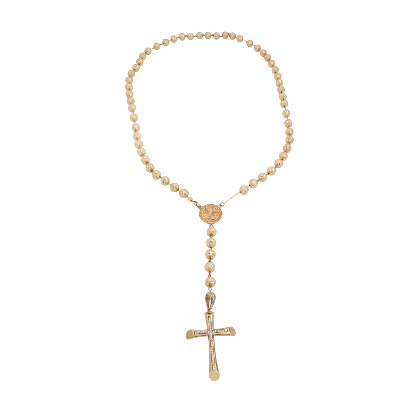 Rosario Con Medalla de San Benito y Cristo