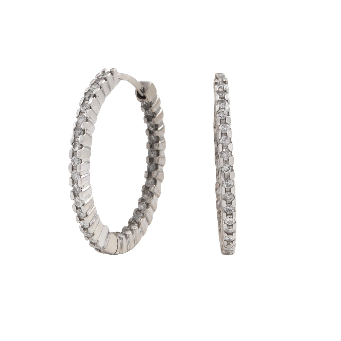 Arracadas Oro Blanco 14k - Boutique San Agustín