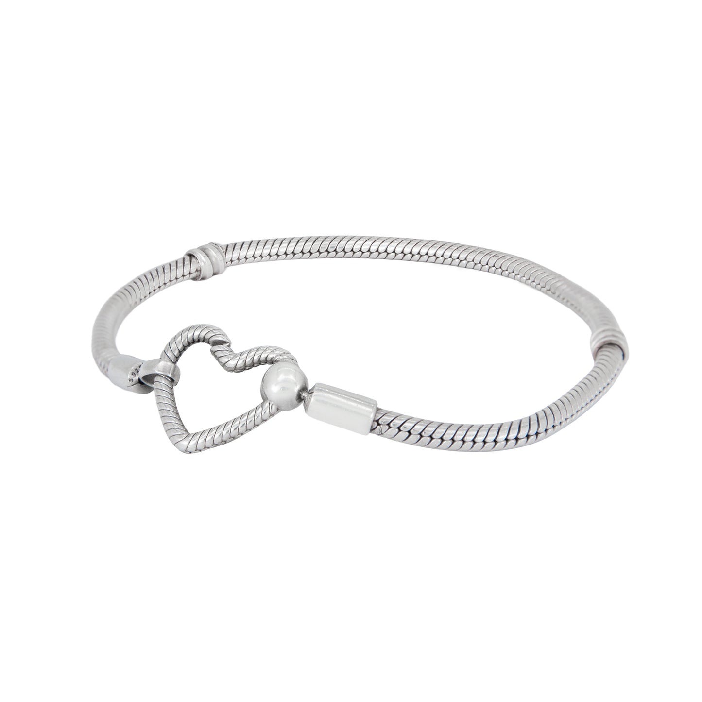 Brazalete Cadena De Serpiente Con Cierre De Corazón 17 cm
