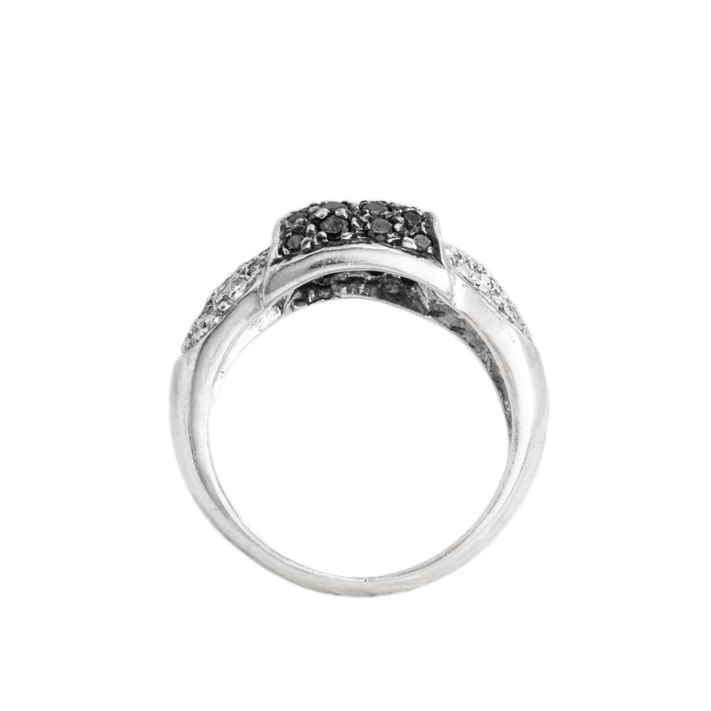 Juego de Aretes y Anillo Oro Blanco
