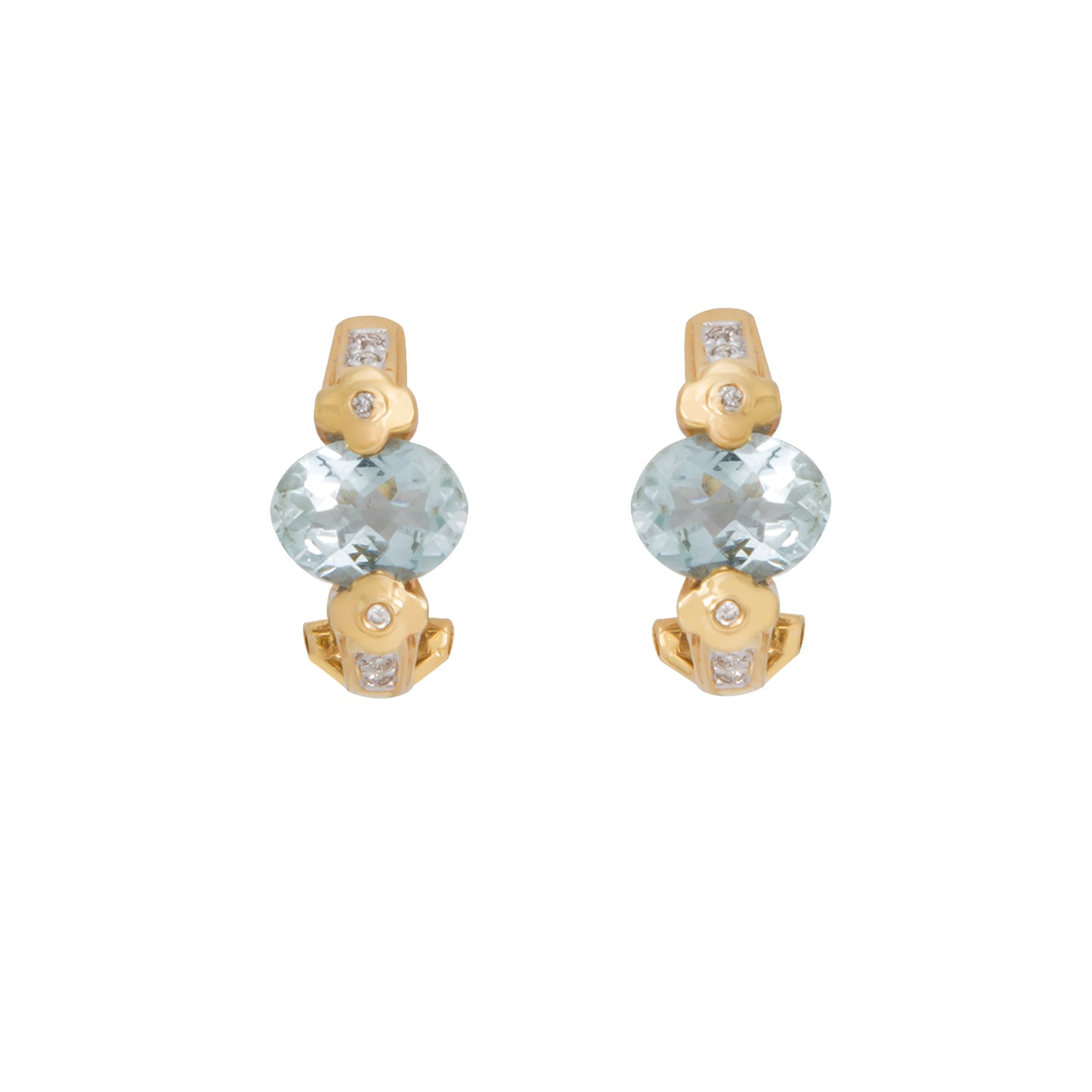 Aretes Con Aquamarina