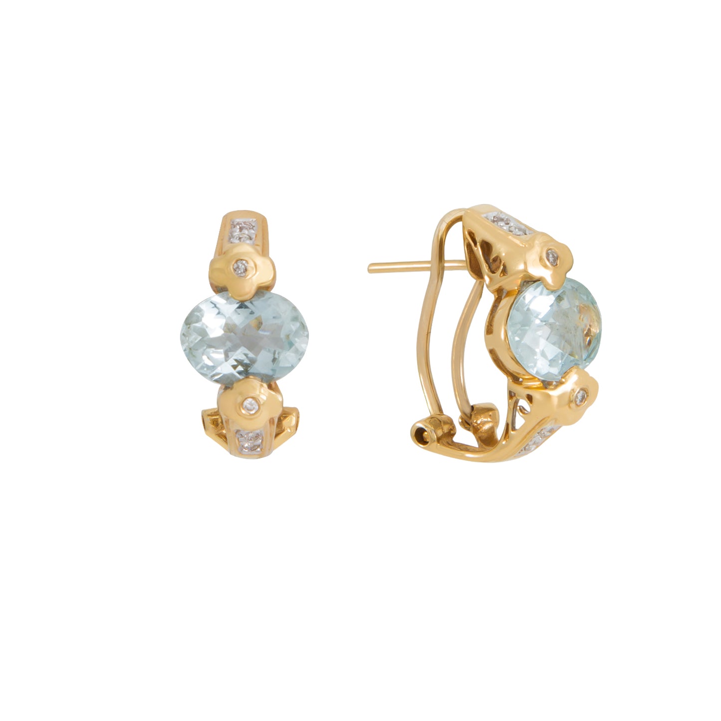 Aretes Con Aquamarina