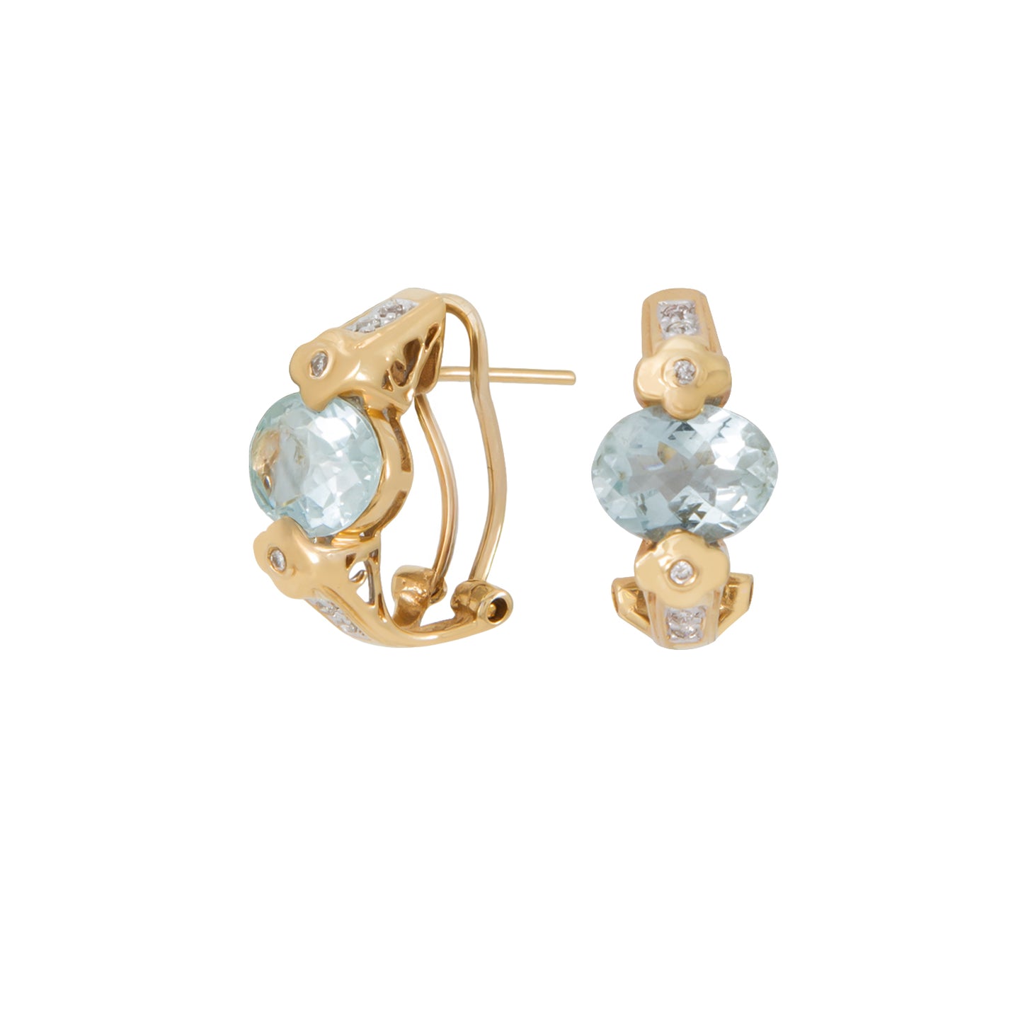 Aretes Con Aquamarina