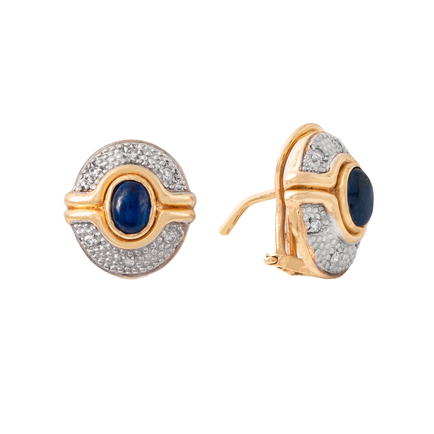 Aretes Ovalados Dos Tonos