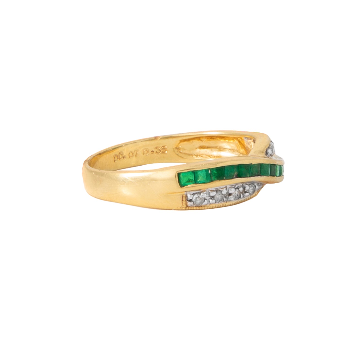 Anillo Diseño Cruzado 18k