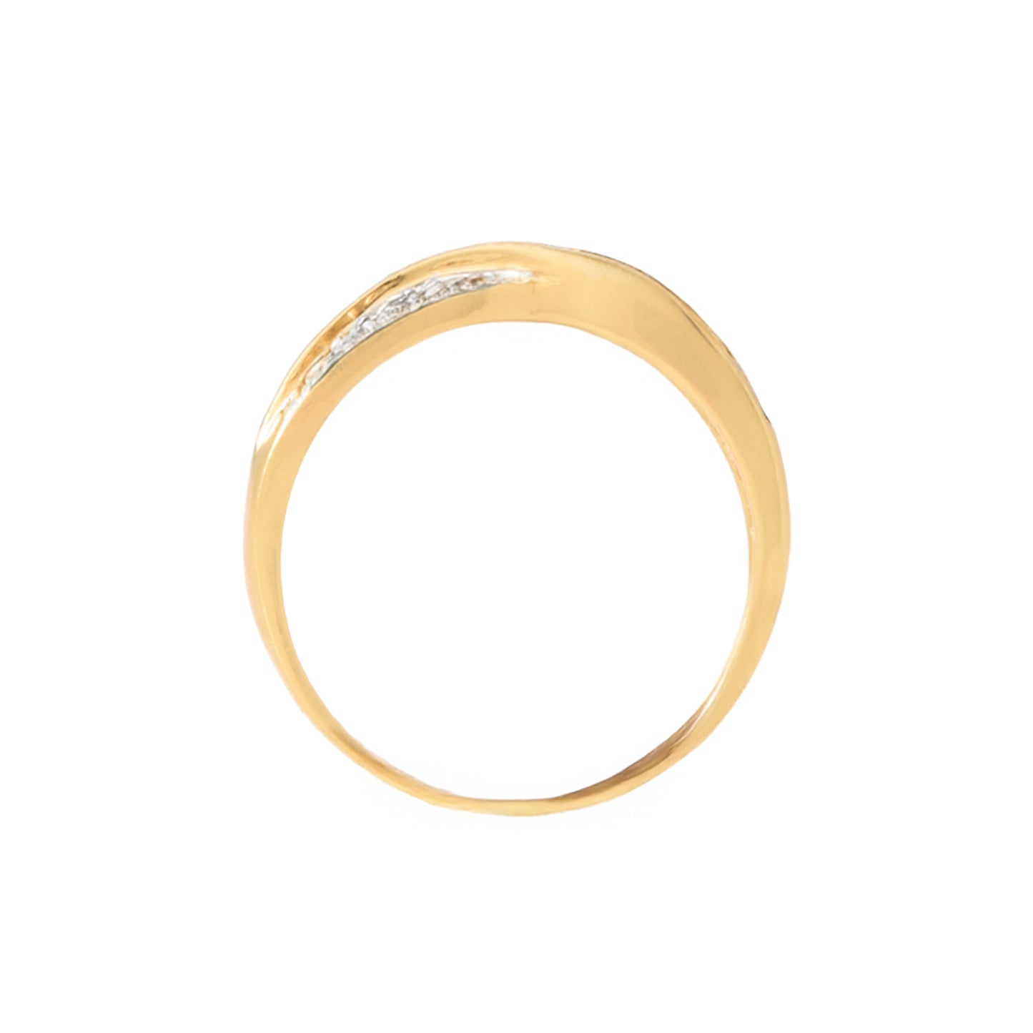 Anillo Diseño Cruzado 18k