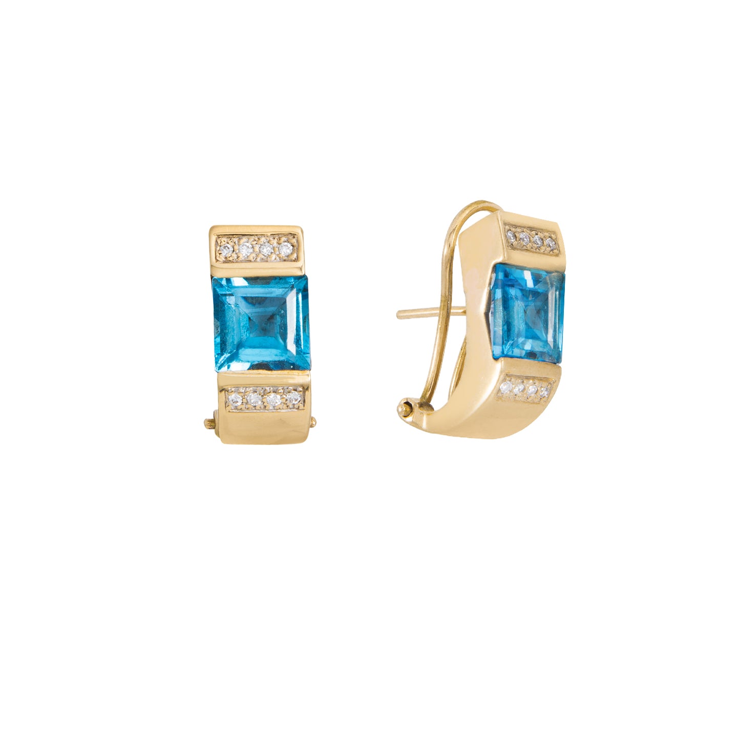 Aretes Con Piedra Topaz