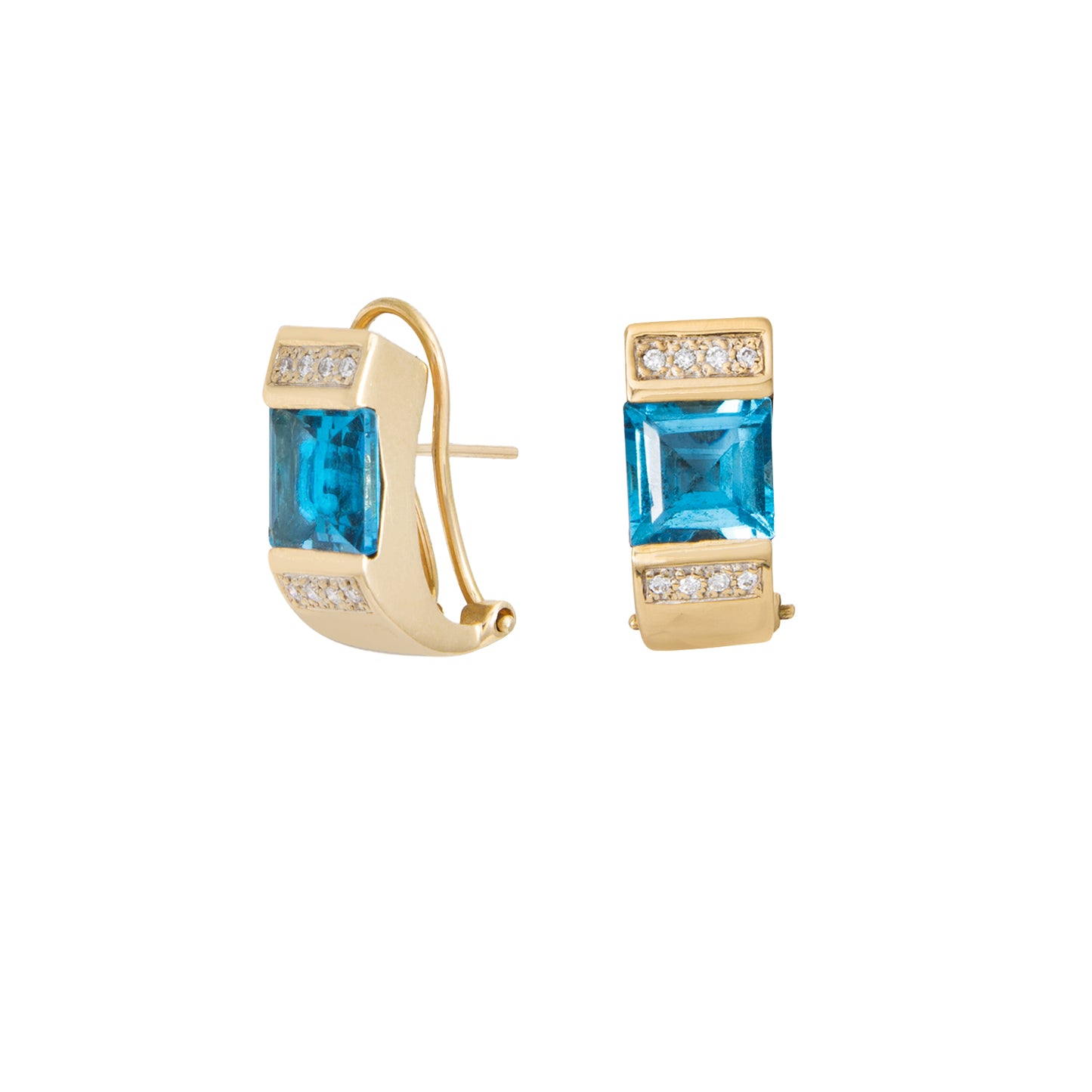 Aretes Con Piedra Topaz