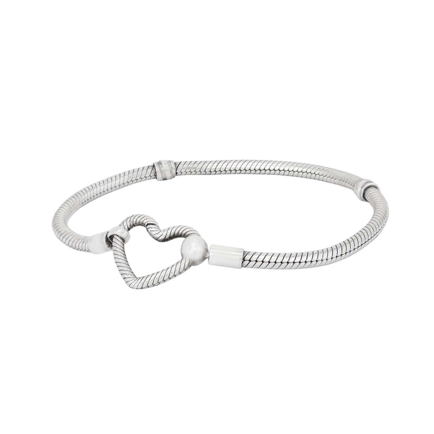 Brazalete Cadena De Serpiente Con Cierre De Corazón 17 cm