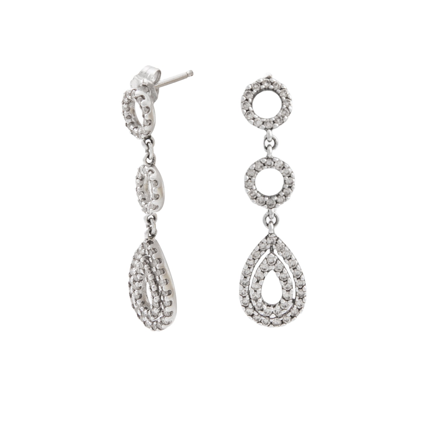 Aretes Largos Diseño De Gota