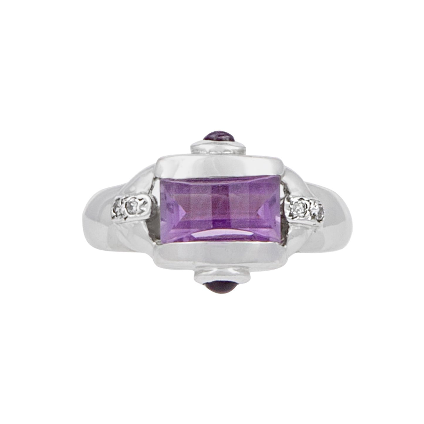 Juego de Aretes y Anillo Piedras Moradas