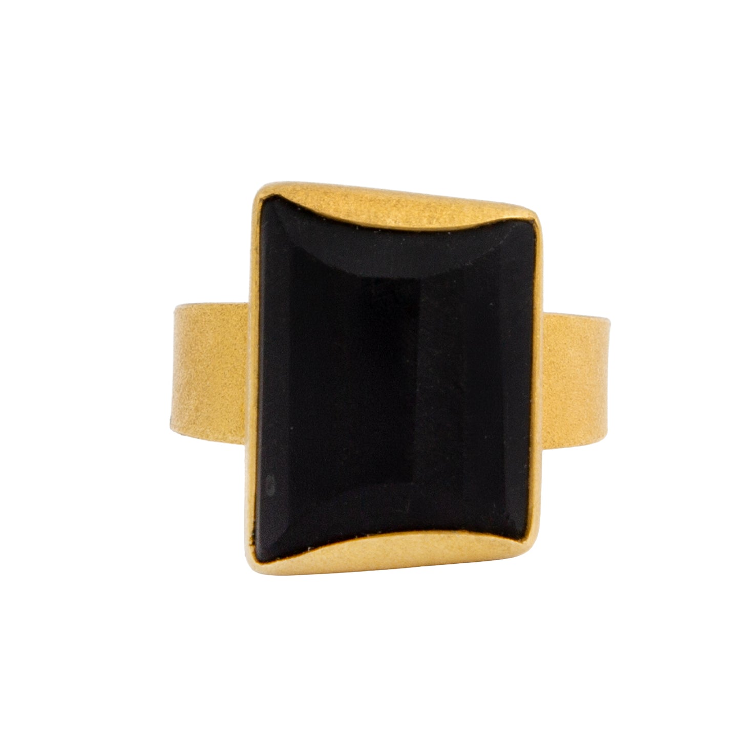 Anillo Con Piedra Negra