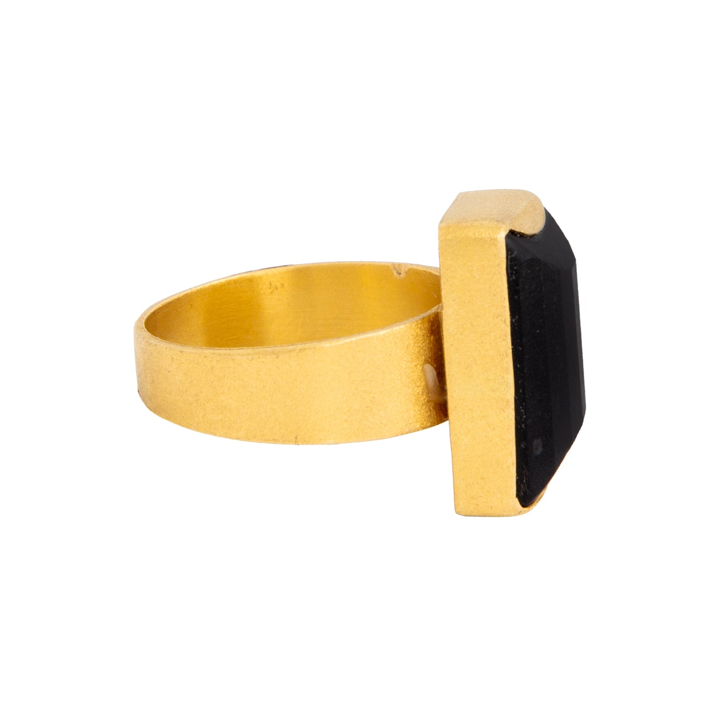 Anillo Con Piedra Negra
