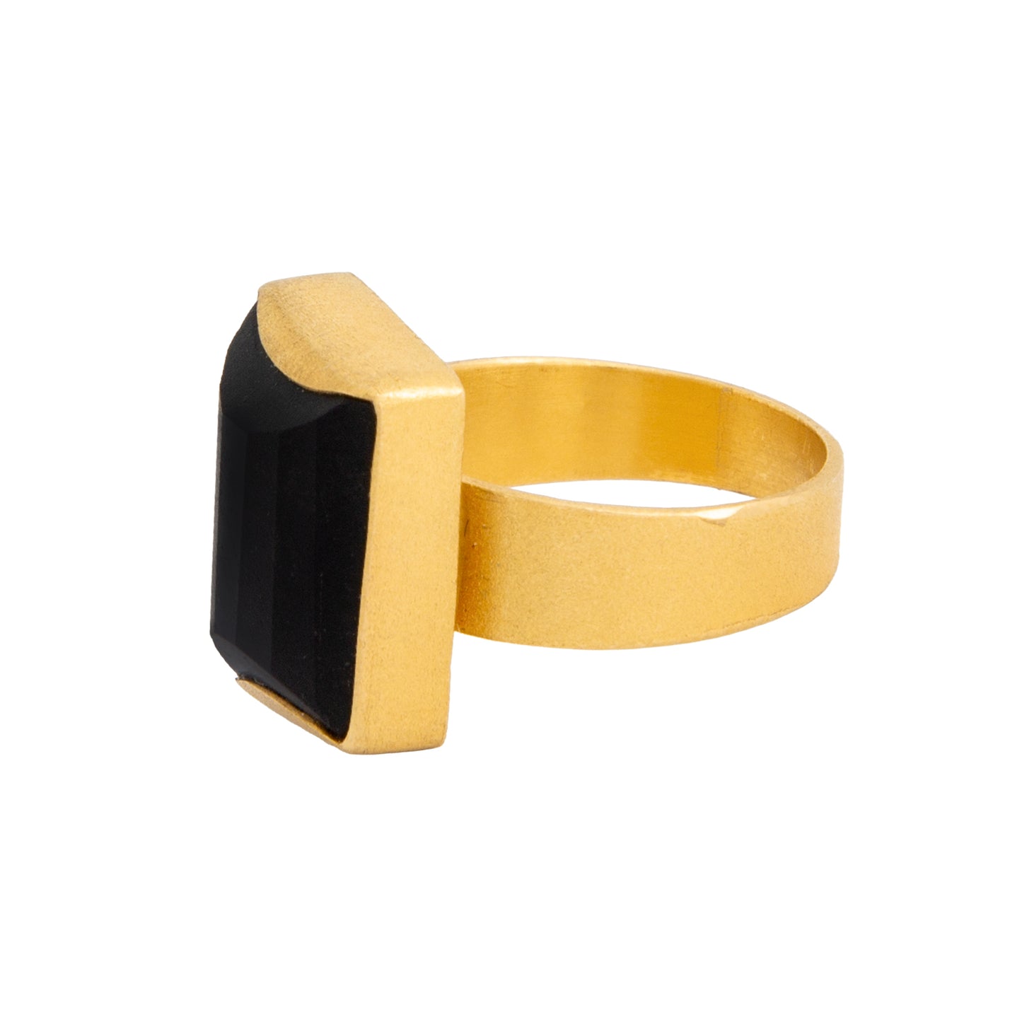 Anillo Con Piedra Negra
