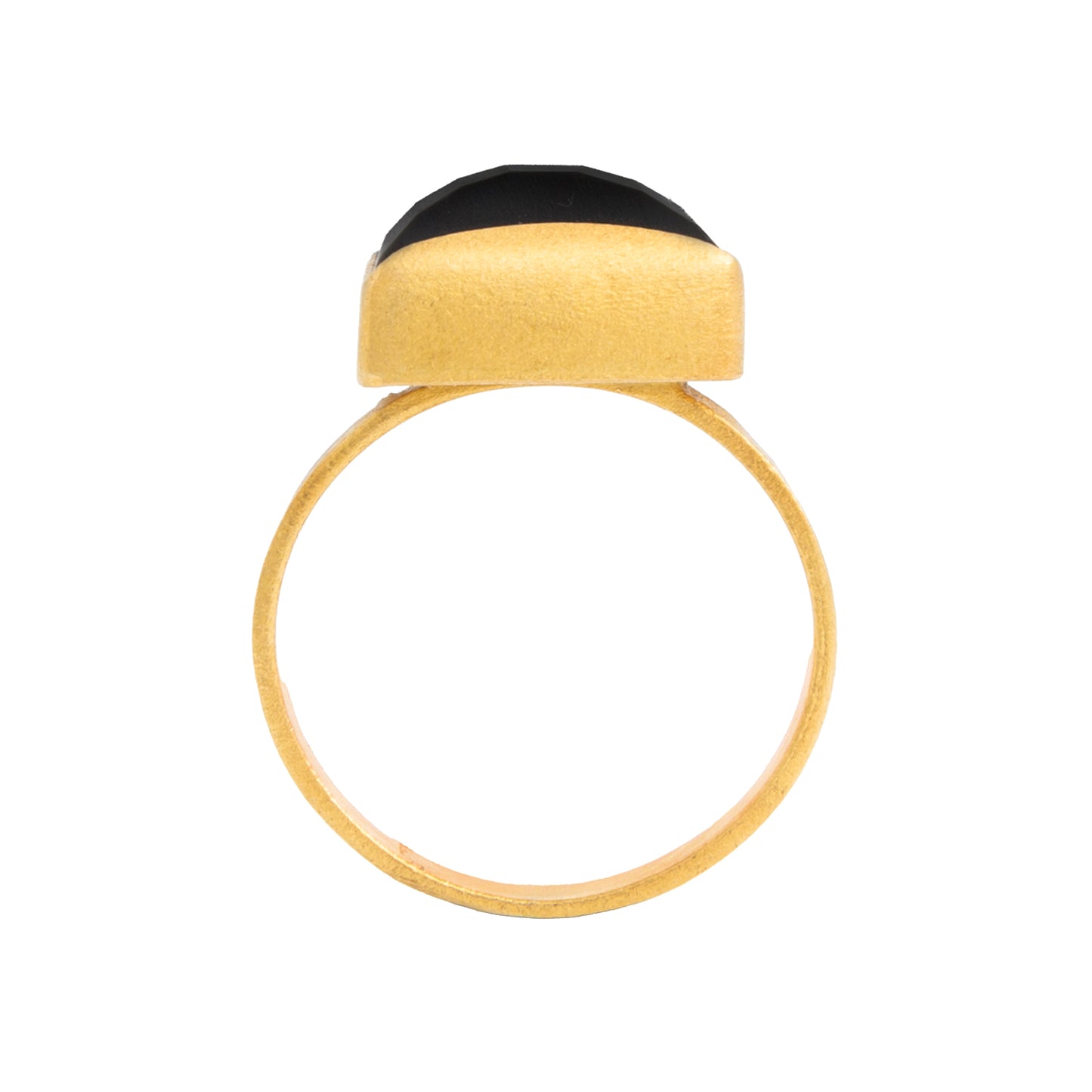 Anillo Con Piedra Negra