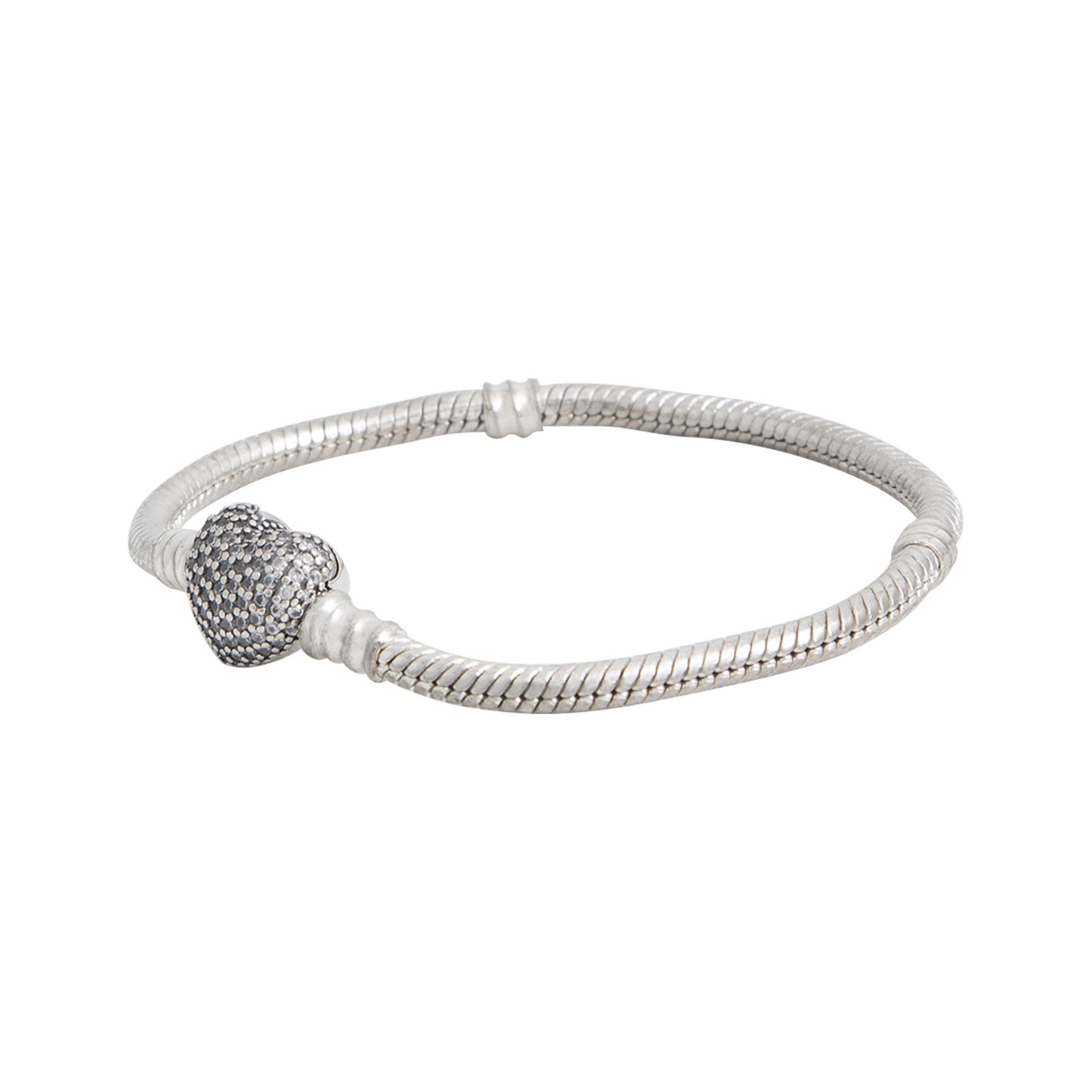 Brazalete Moments con Broche De Corazón Pavé 14 cm