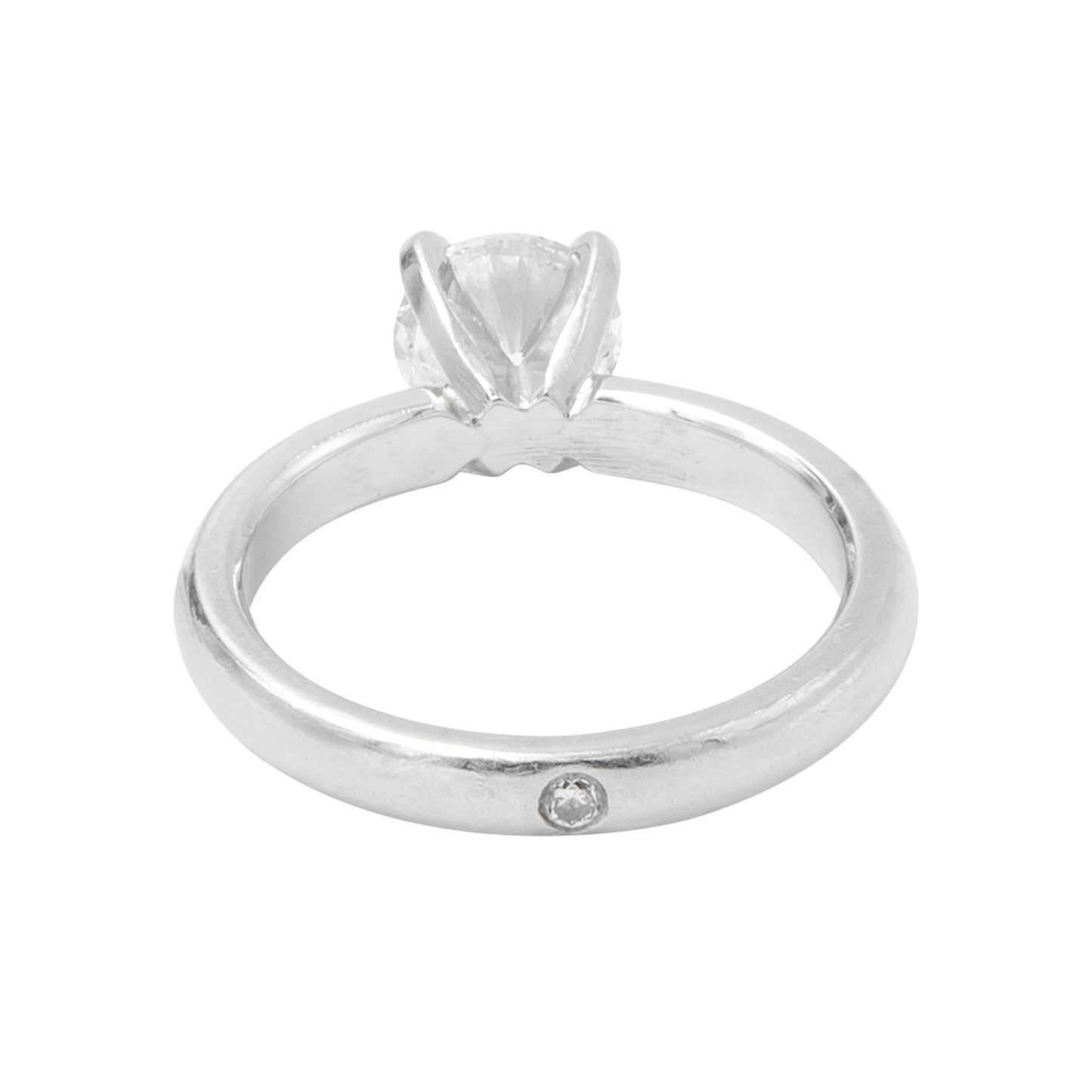 Anillo tipo solitario en platino 1.05CT