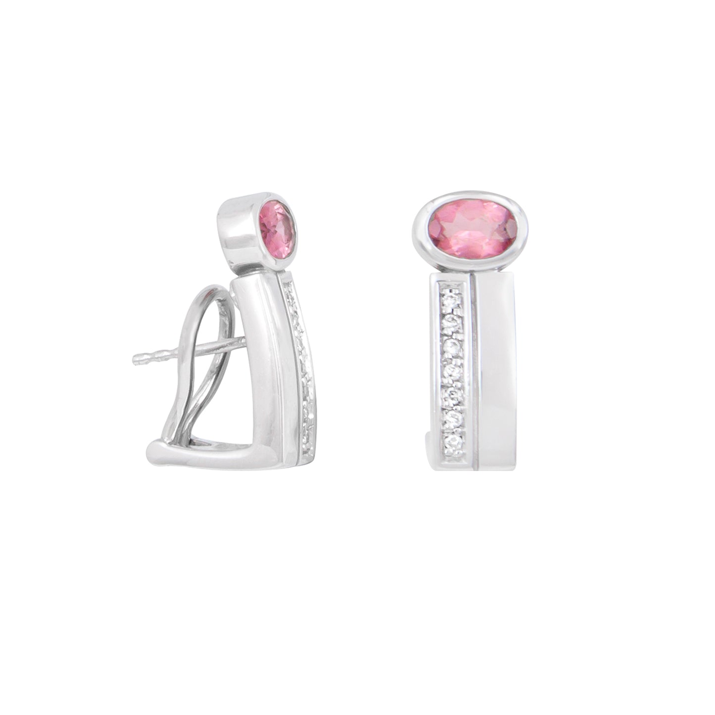 Aretes Diseño Especial Piedras Rosas