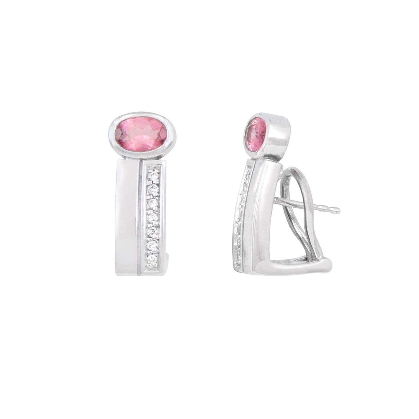 Aretes Diseño Especial Piedras Rosas