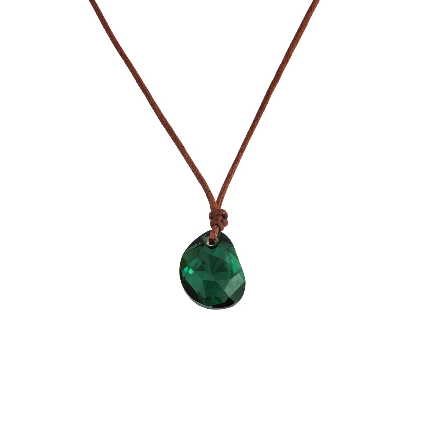 Collar Dije Cristal Verde