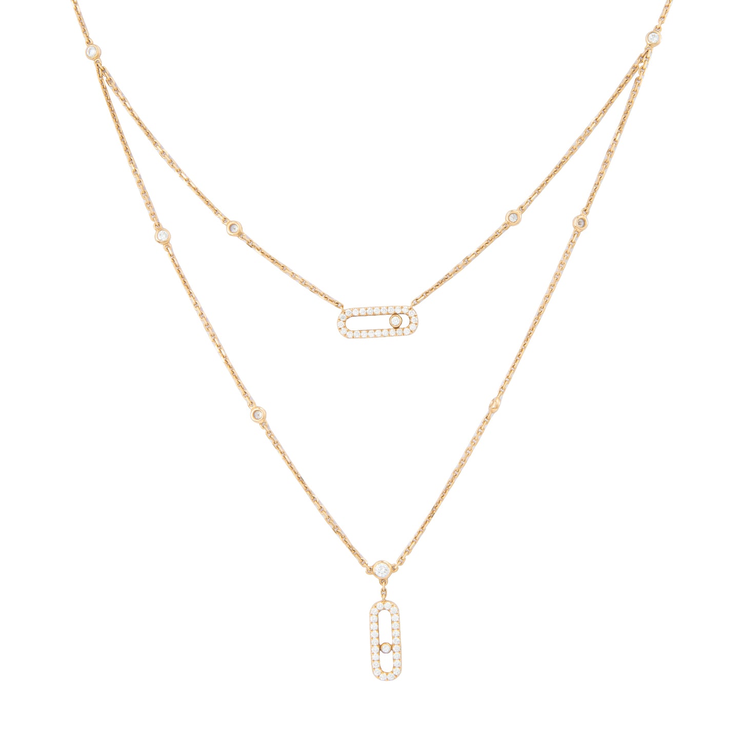 VENDIDO Collar de Oro Rosa y Diamantes