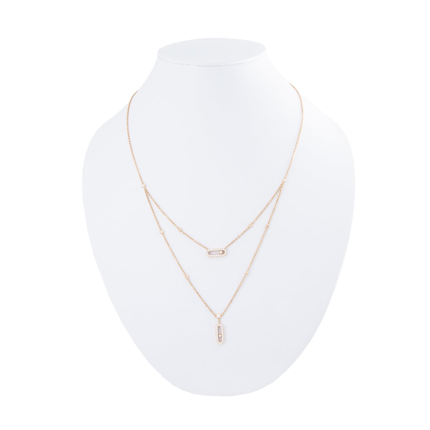 VENDIDO Collar de Oro Rosa y Diamantes