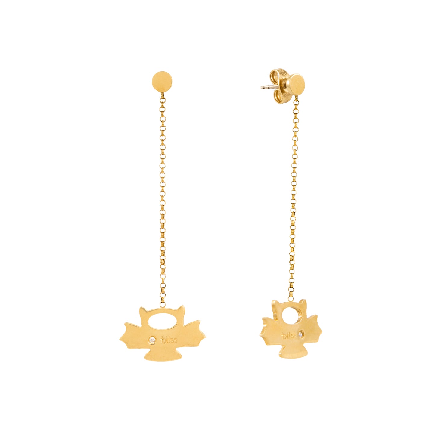 Juego de Aretes y Collar Diseño Murciélago