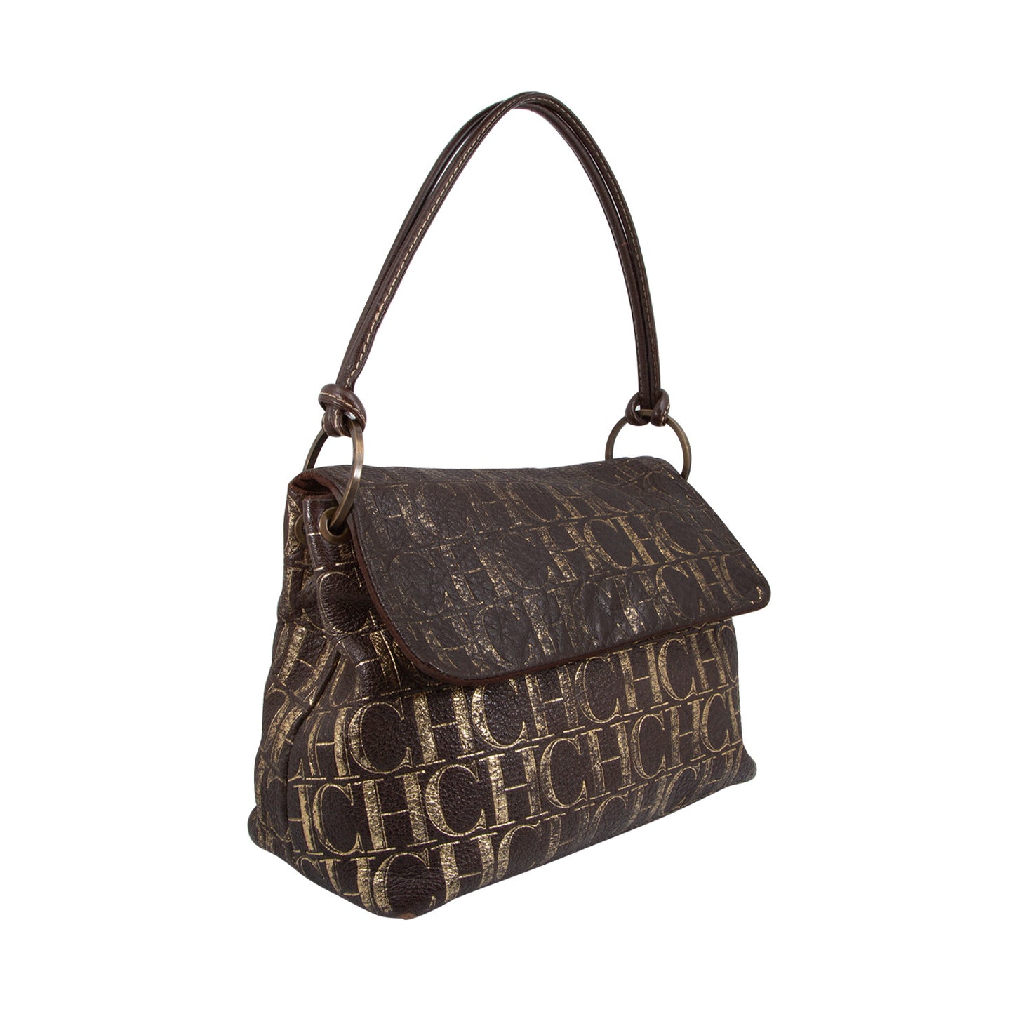 Bolso con Monograma Metálico