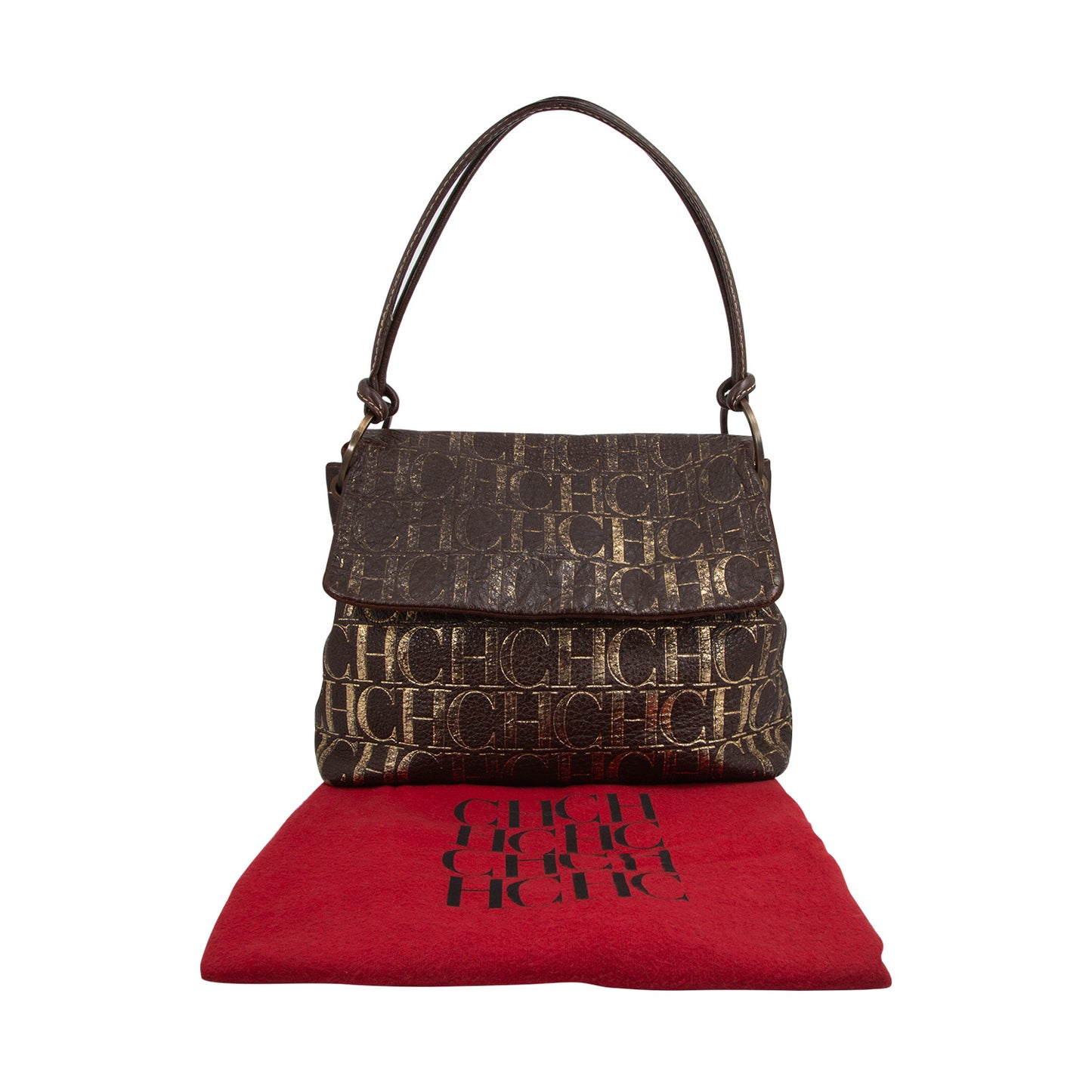 Bolso con Monograma Metálico