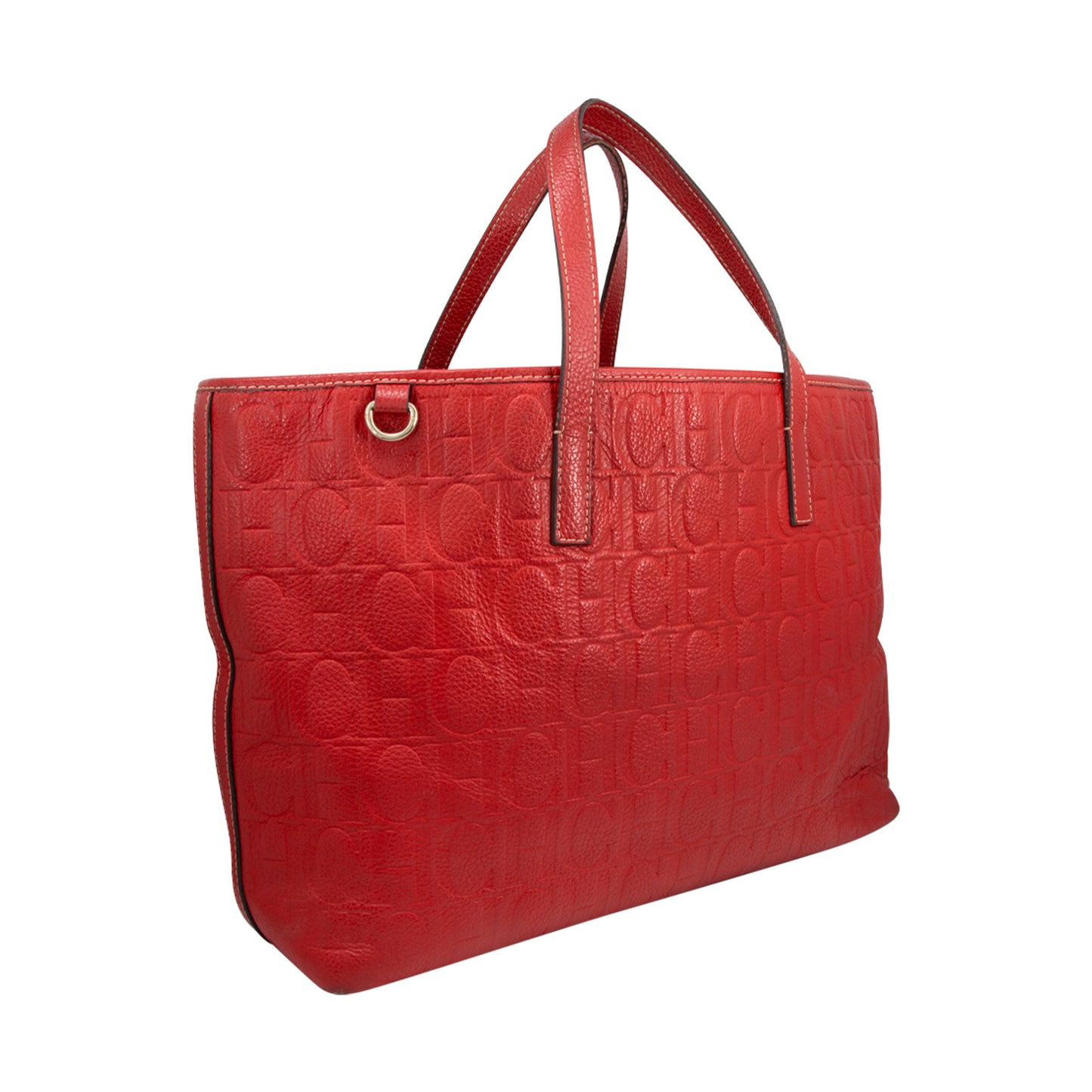 Bolso Tote en Piel Color Rojo