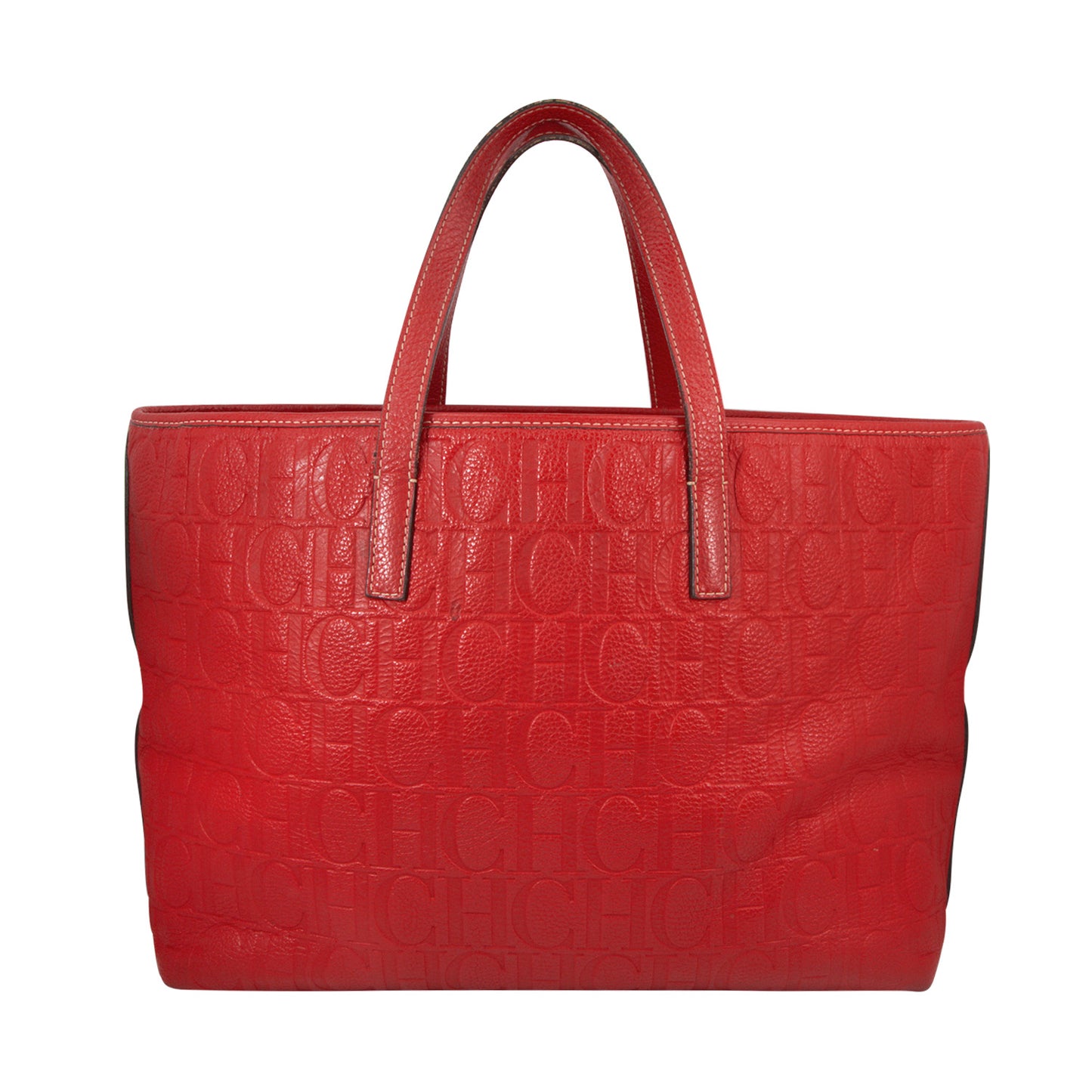 Bolso Tote en Piel Color Rojo