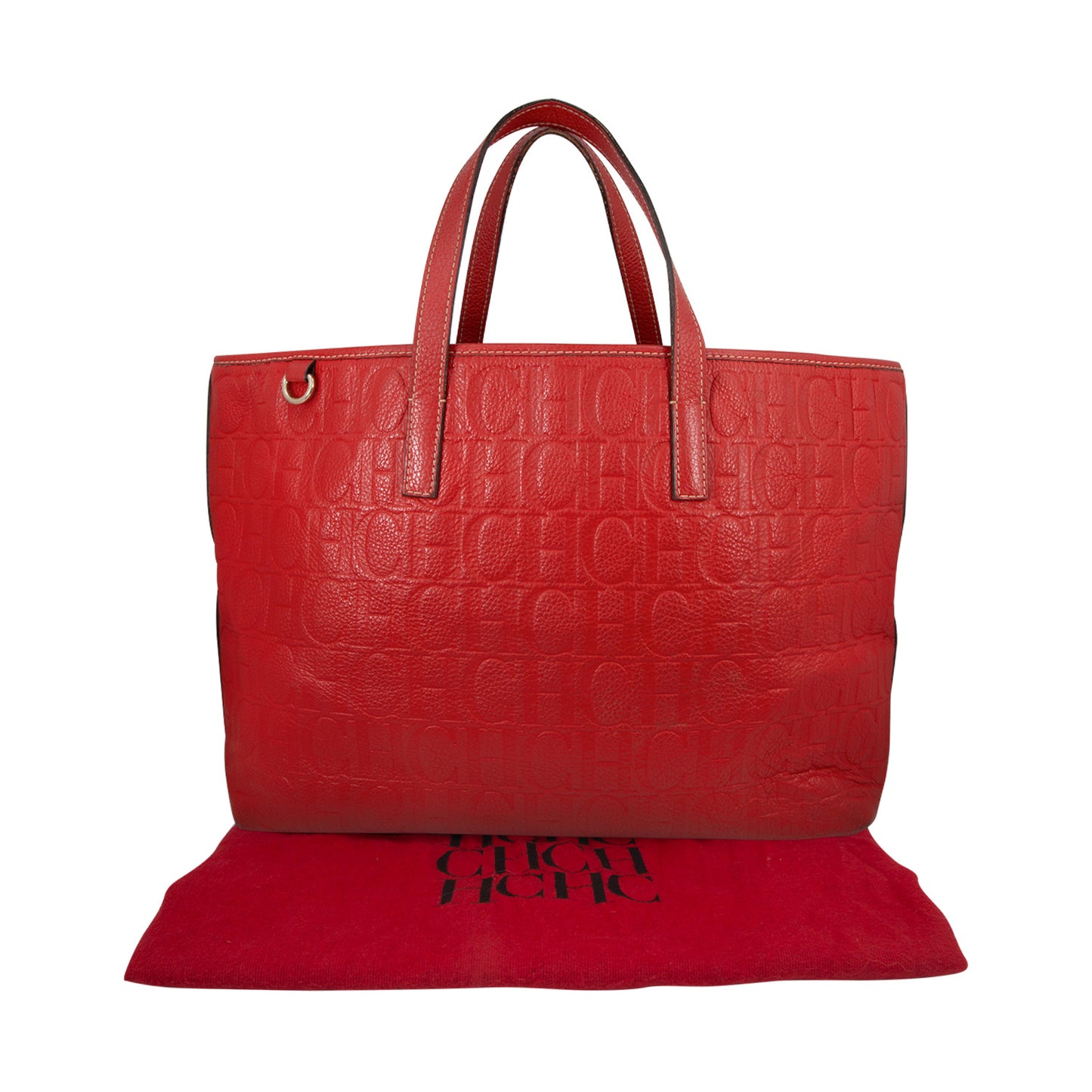 Bolso Tote en Piel Color Rojo