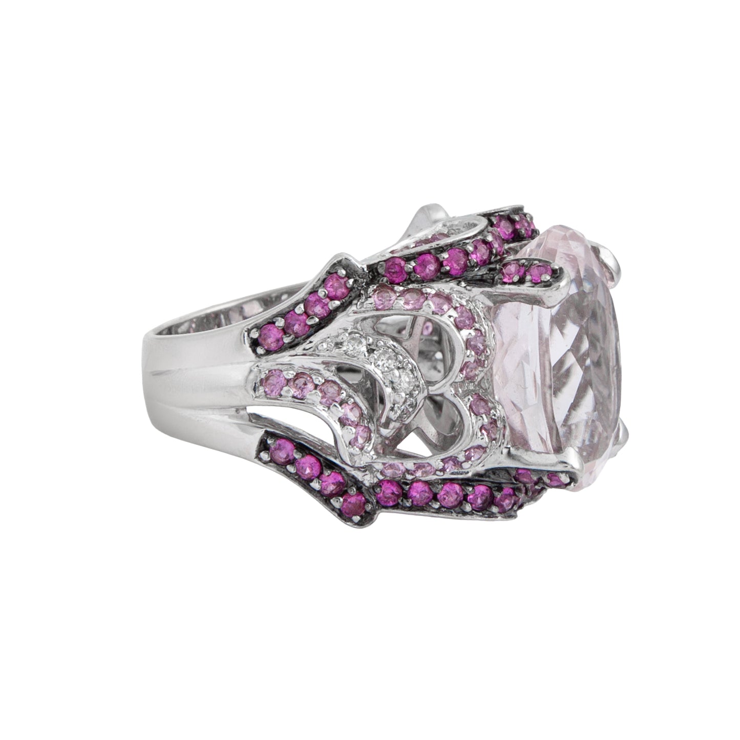 Anillo Diseño Especial Piedra Rosa