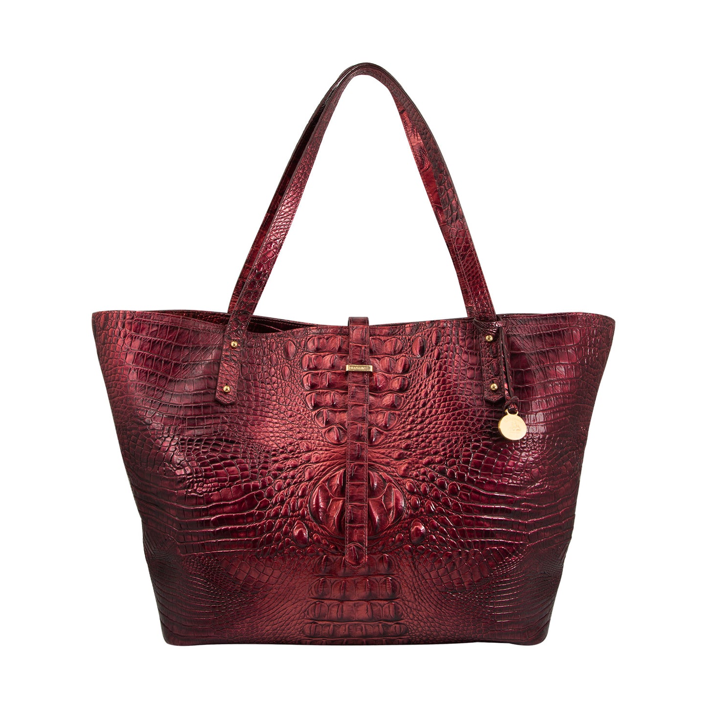 Bolso Tote En Color Vino