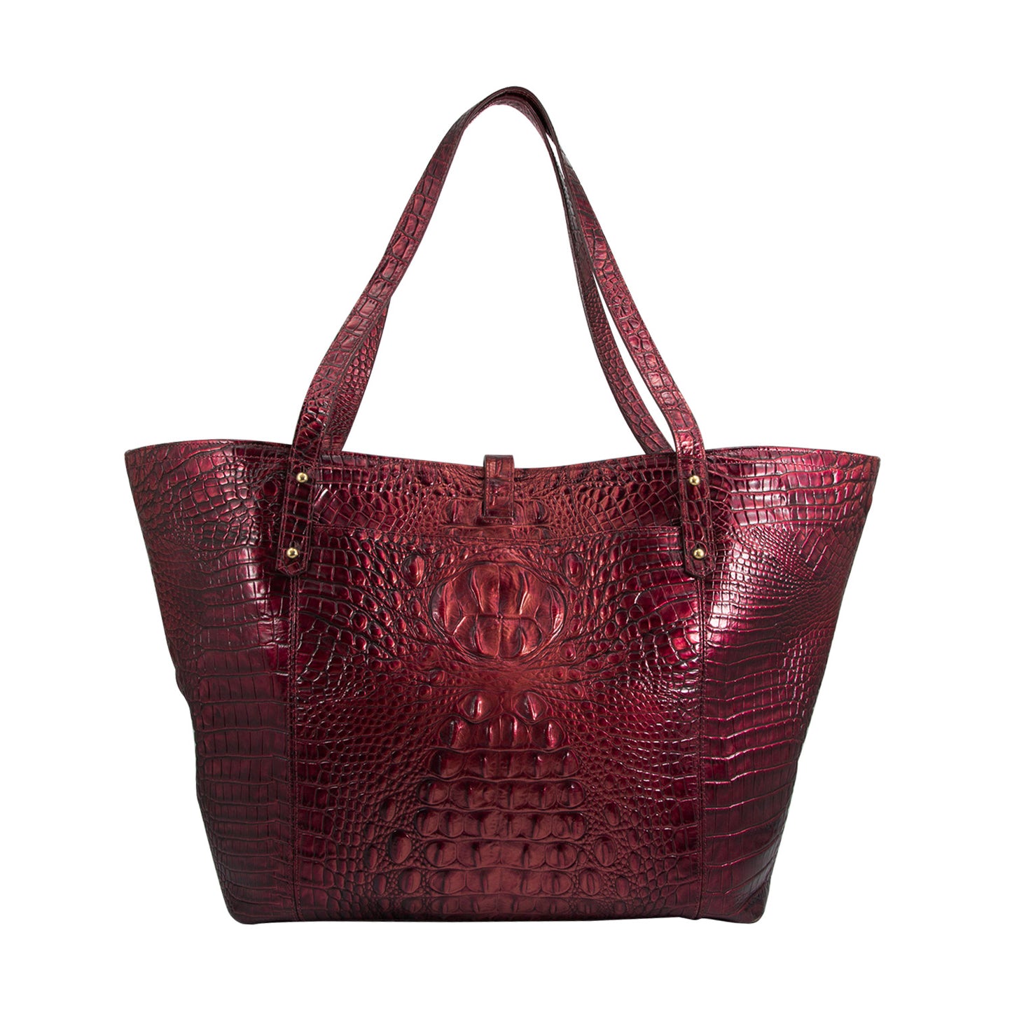 Bolso Tote En Color Vino