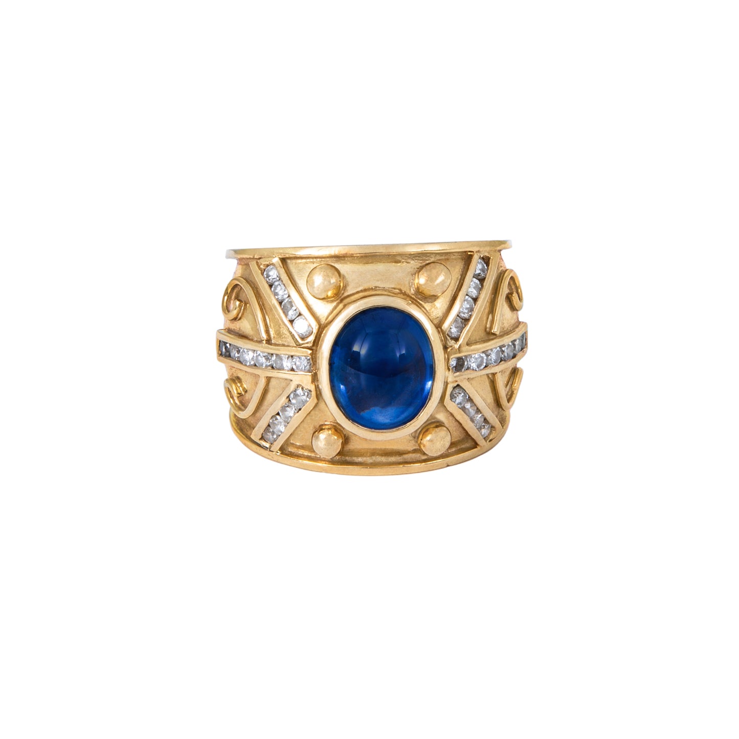 Anillo Diseño Especial Con Zafiro