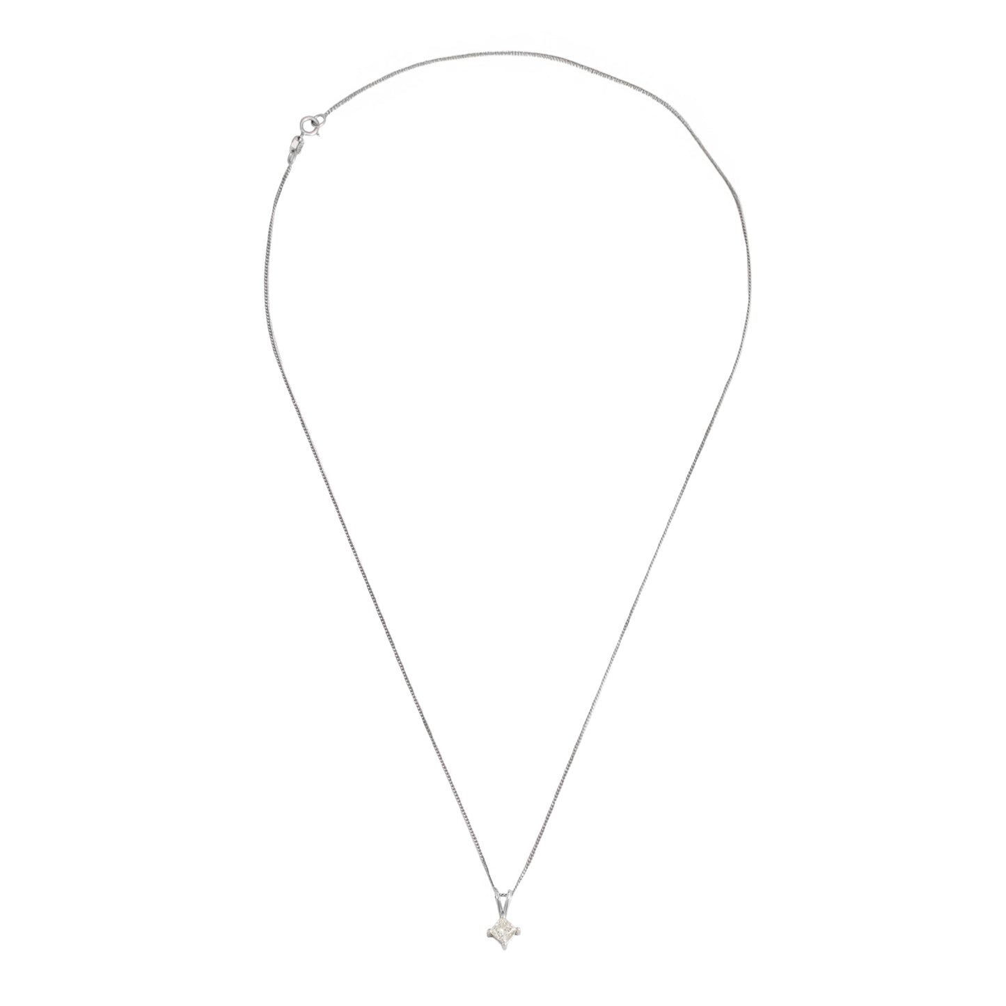 Gargantilla Con Dije Diamante Corte Princess
