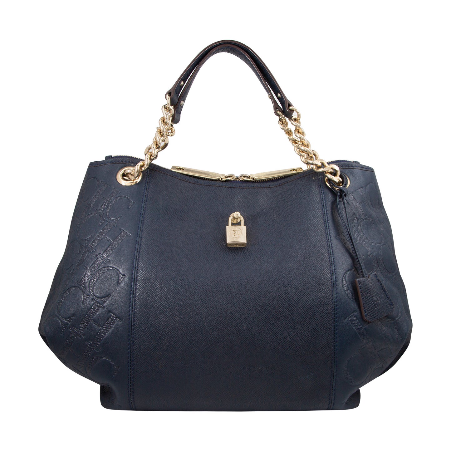 Bolso En Piel Color Azul