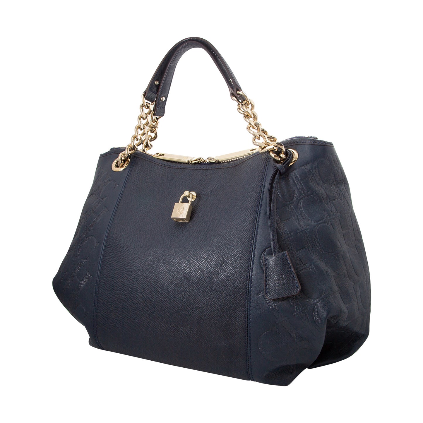 Bolso En Piel Color Azul