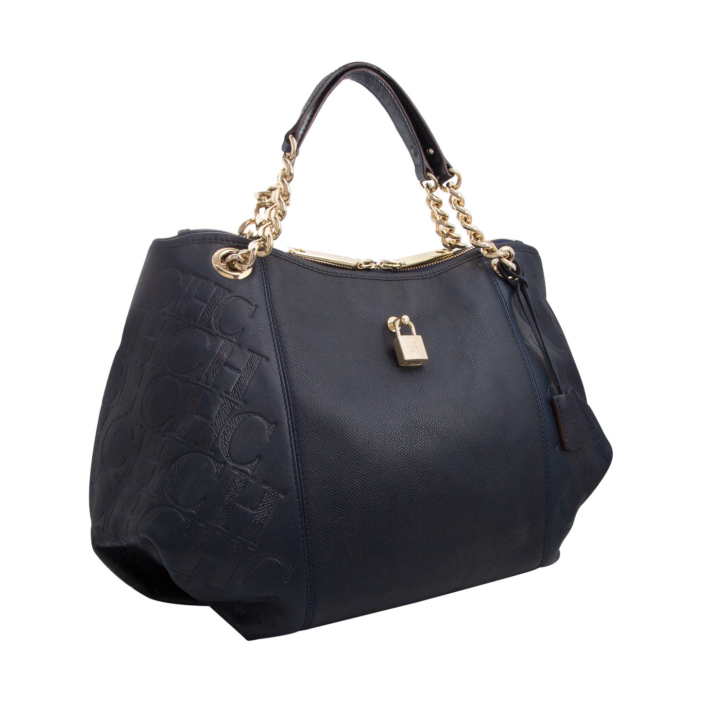 Bolso En Piel Color Azul