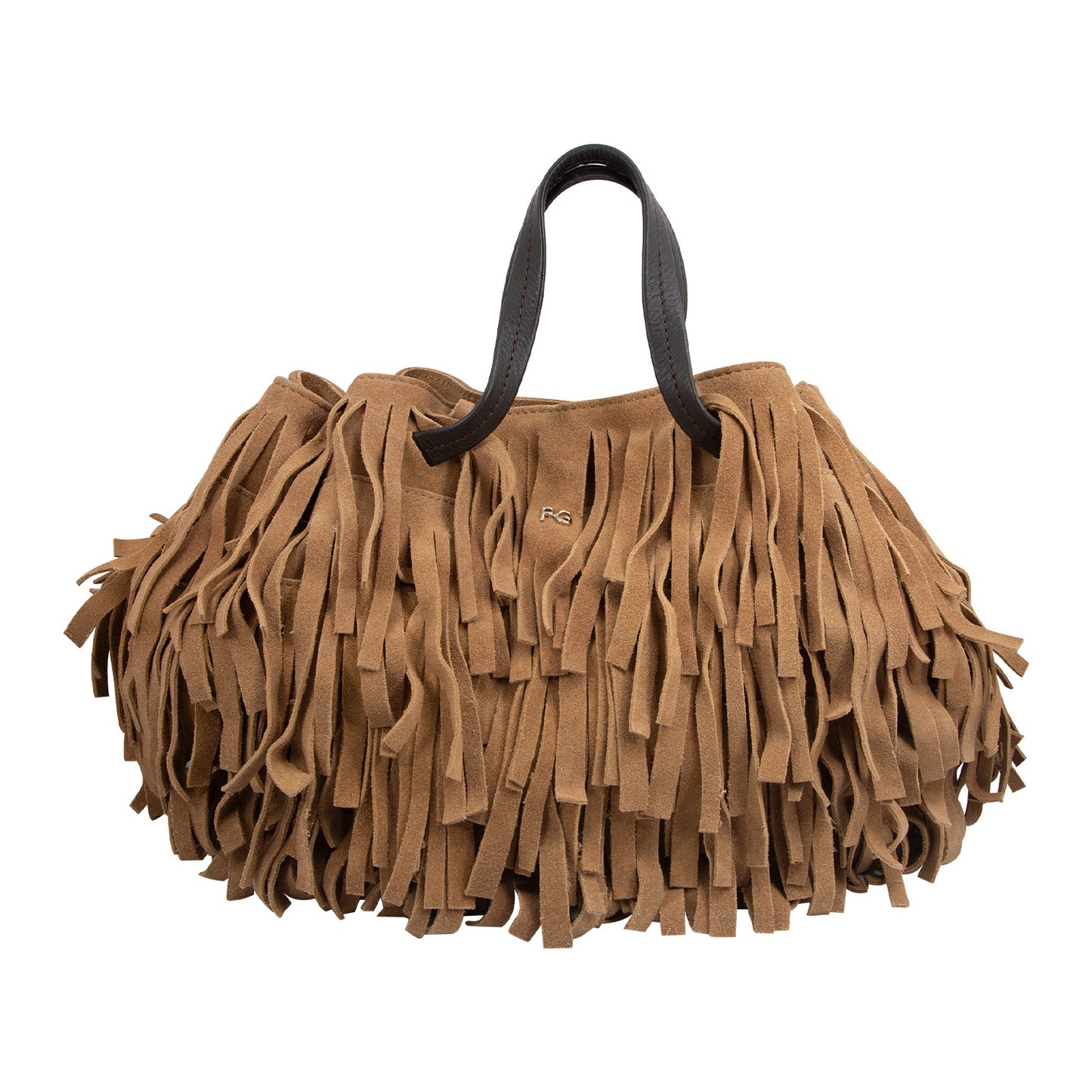 Bolso De Gamuza Con Flecos