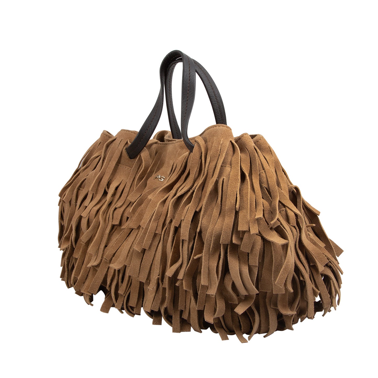 Bolso De Gamuza Con Flecos