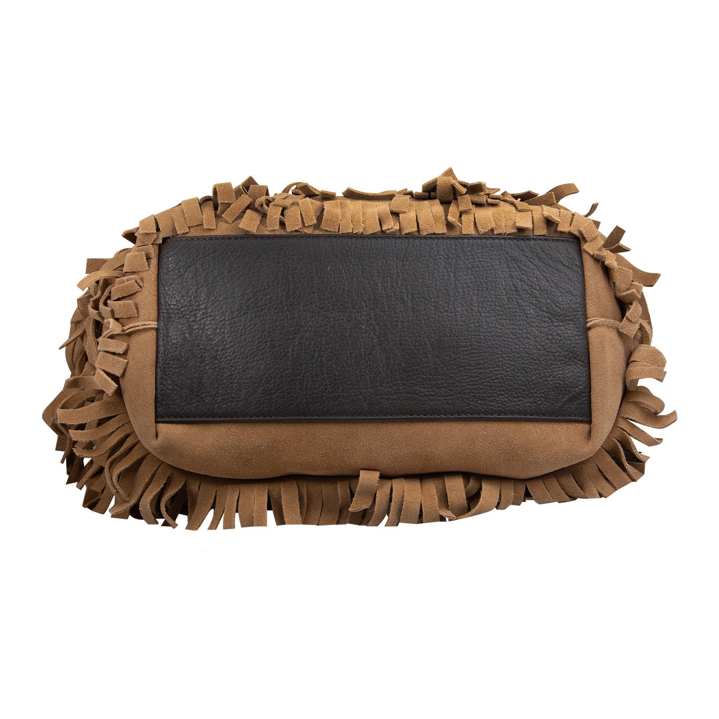 Bolso De Gamuza Con Flecos