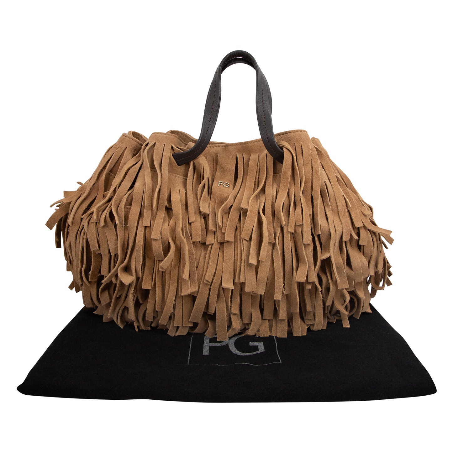 Bolso De Gamuza Con Flecos