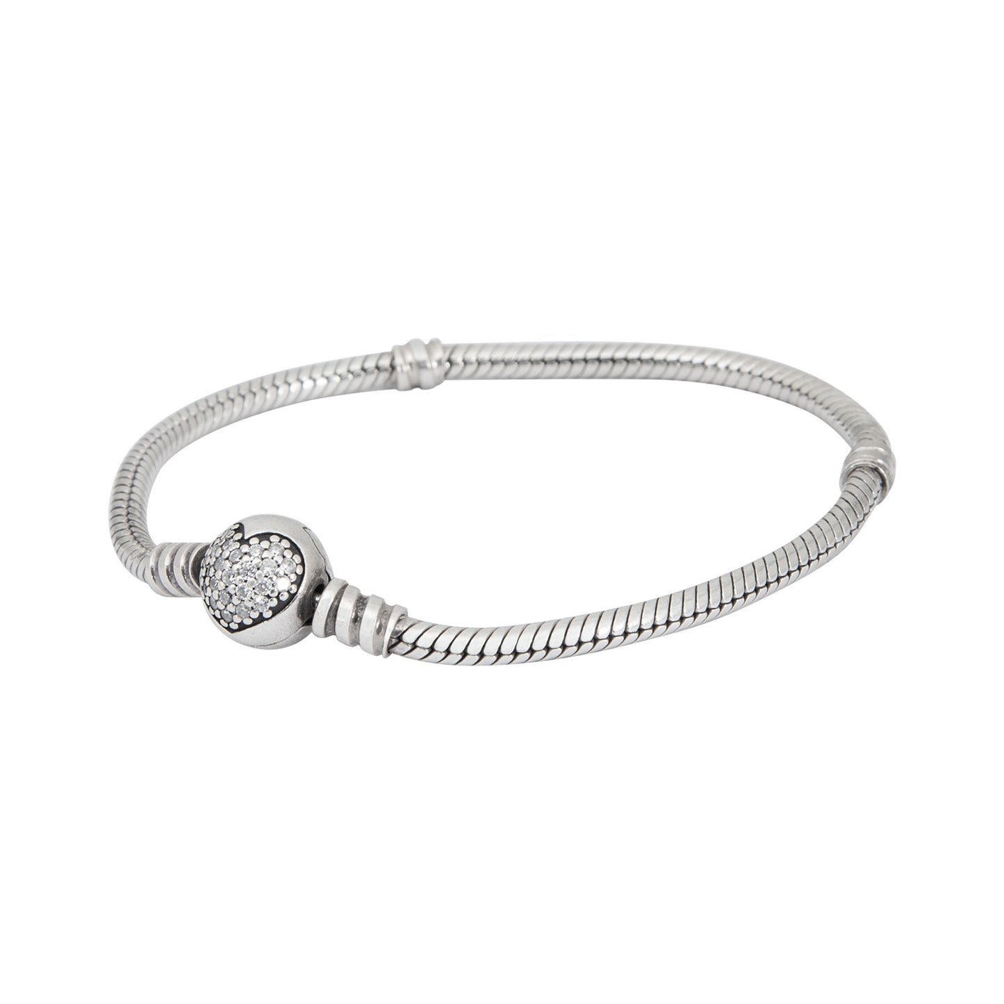 Brazalete con Broche Redondo Pavé 17 cm
