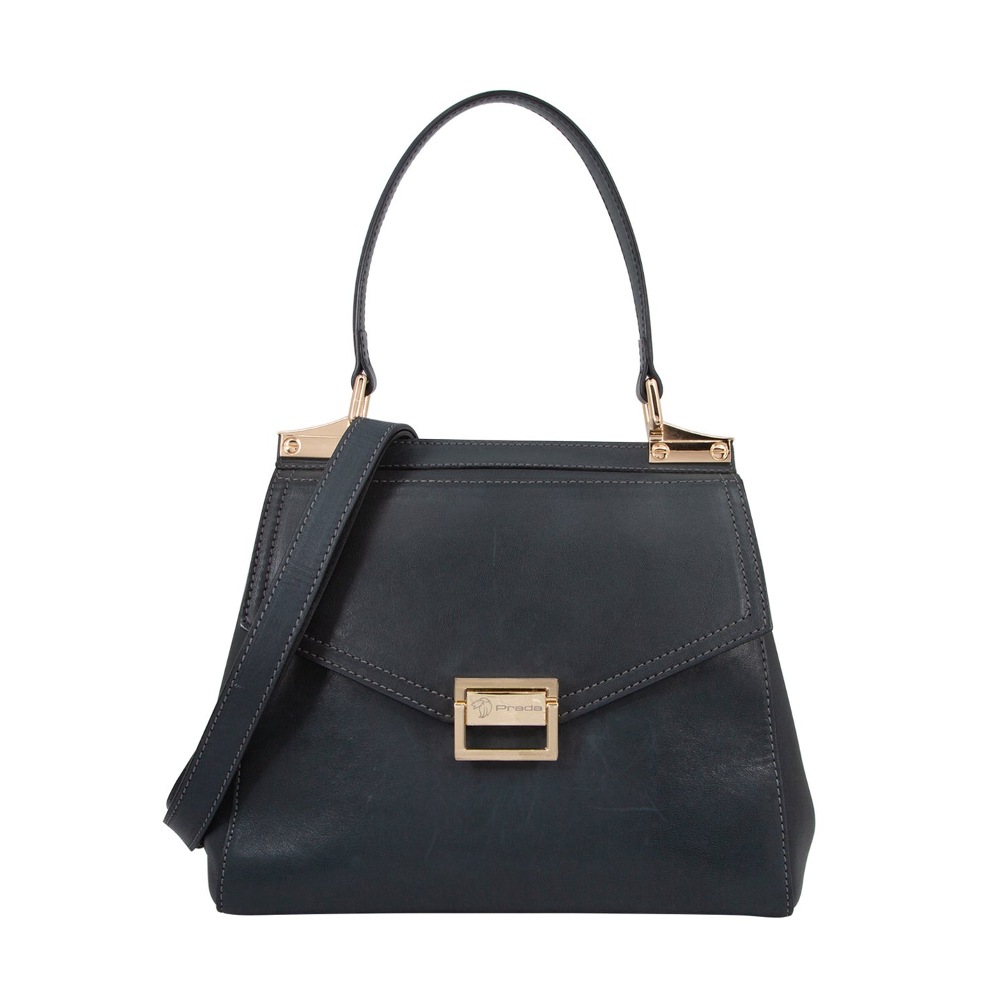 Bolso En Piel Azul