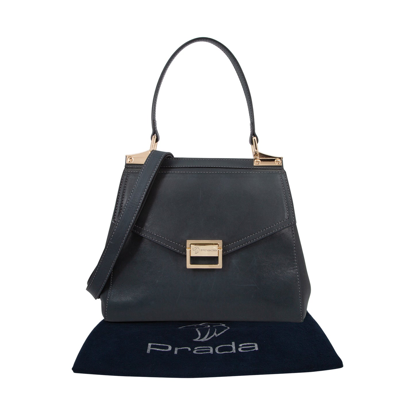 Bolso En Piel Azul