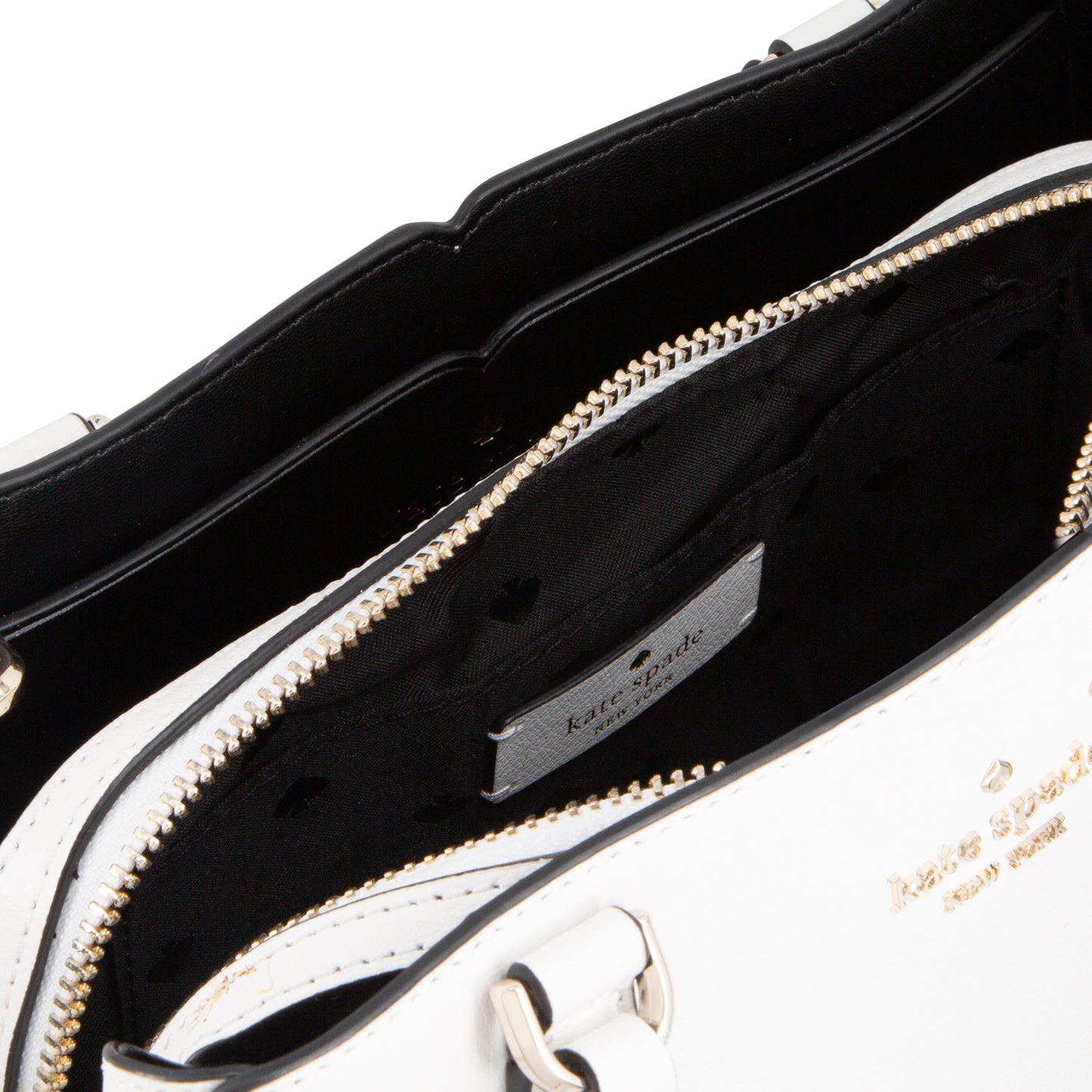 Bolso Satchel Blanco con Pañuelo Floral