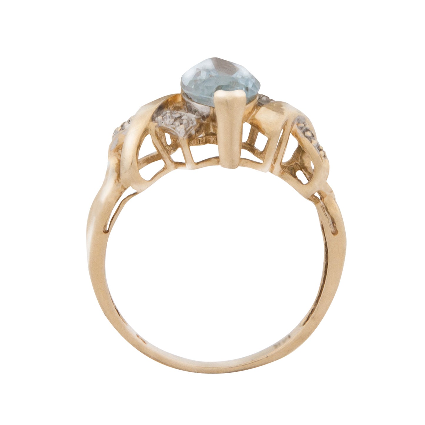 Anillo Diseño Especial Piedra Celeste